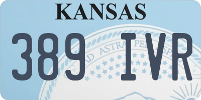 KS license plate 389IVR