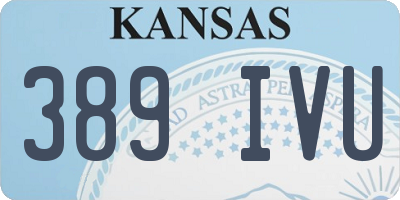 KS license plate 389IVU