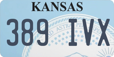 KS license plate 389IVX