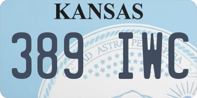 KS license plate 389IWC