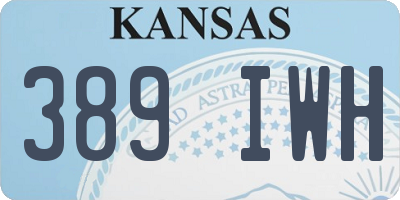 KS license plate 389IWH