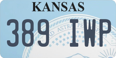 KS license plate 389IWP