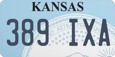 KS license plate 389IXA