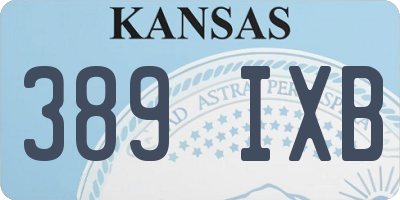 KS license plate 389IXB