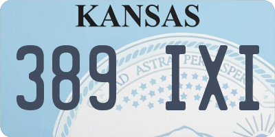 KS license plate 389IXI