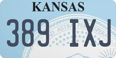KS license plate 389IXJ