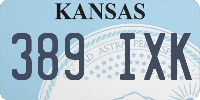 KS license plate 389IXK