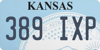 KS license plate 389IXP