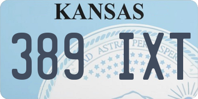 KS license plate 389IXT