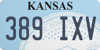 KS license plate 389IXV
