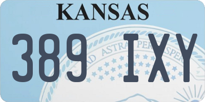 KS license plate 389IXY