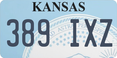 KS license plate 389IXZ
