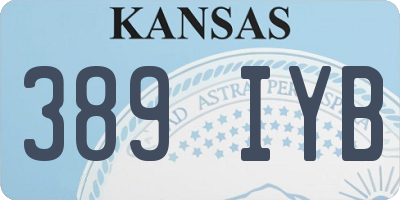 KS license plate 389IYB