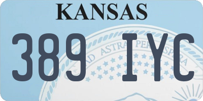 KS license plate 389IYC