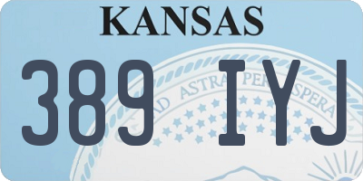 KS license plate 389IYJ