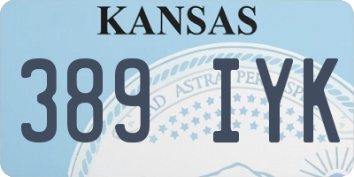 KS license plate 389IYK