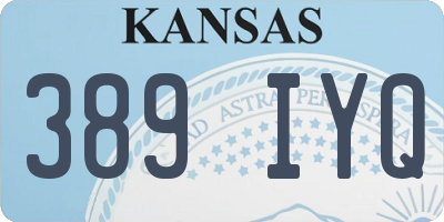 KS license plate 389IYQ