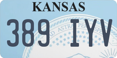 KS license plate 389IYV