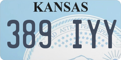 KS license plate 389IYY