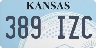 KS license plate 389IZC