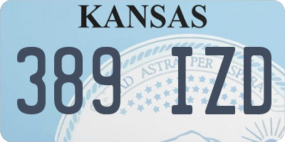 KS license plate 389IZD