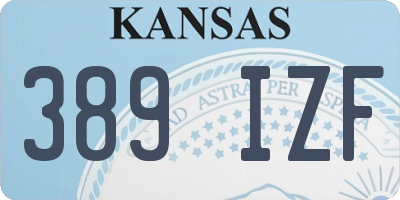 KS license plate 389IZF