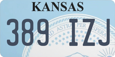 KS license plate 389IZJ