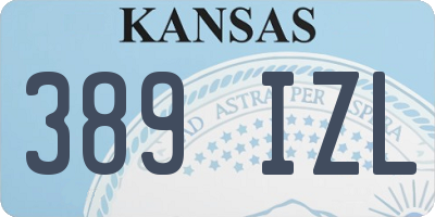 KS license plate 389IZL