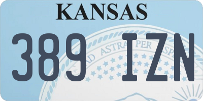 KS license plate 389IZN