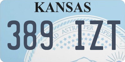KS license plate 389IZT