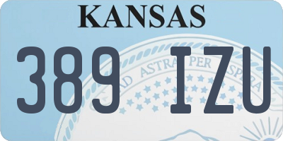 KS license plate 389IZU