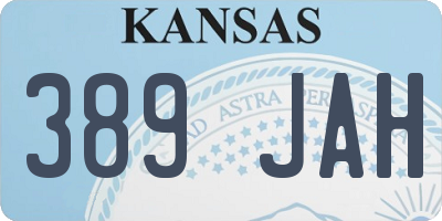 KS license plate 389JAH