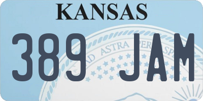 KS license plate 389JAM