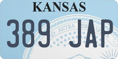 KS license plate 389JAP