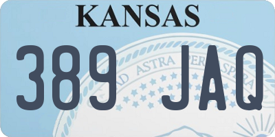 KS license plate 389JAQ