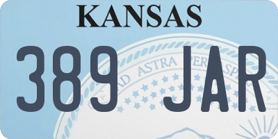 KS license plate 389JAR