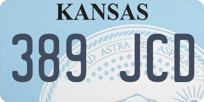 KS license plate 389JCD