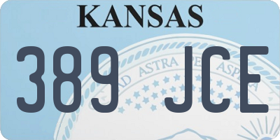 KS license plate 389JCE