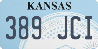 KS license plate 389JCI