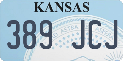 KS license plate 389JCJ