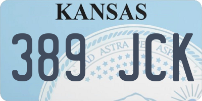 KS license plate 389JCK