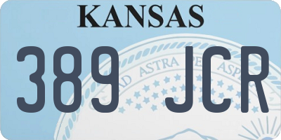 KS license plate 389JCR