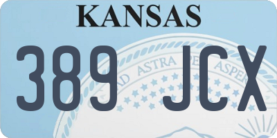 KS license plate 389JCX