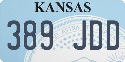 KS license plate 389JDD