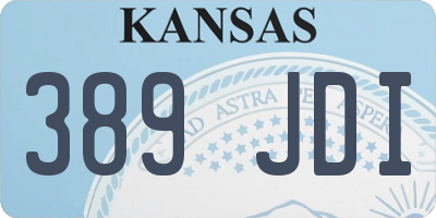 KS license plate 389JDI