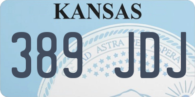KS license plate 389JDJ