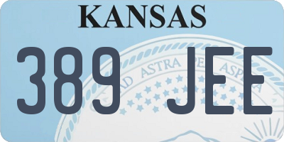 KS license plate 389JEE