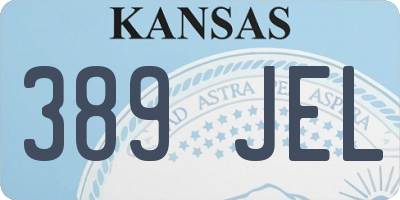 KS license plate 389JEL