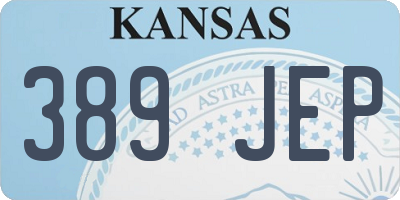 KS license plate 389JEP