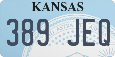 KS license plate 389JEQ